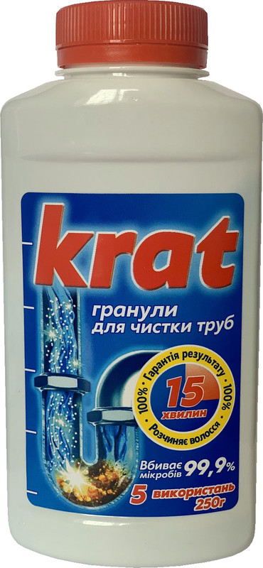 Засіб для прочищення труб Kavati KRAT 250 г, гранули